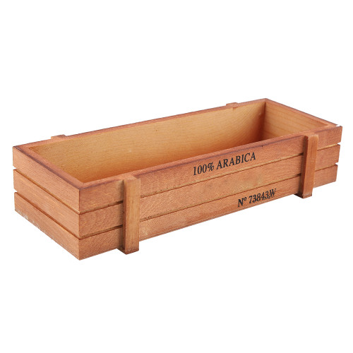 Vintage Wood Flower Planter Succulent Pot Rectangle Box for Home Desktop Storage Tray