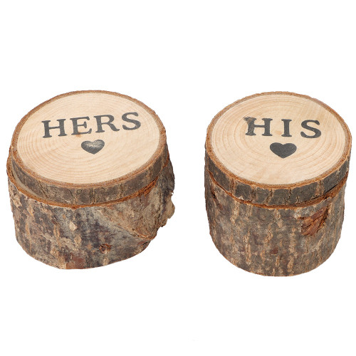 2Pcs Retro Wedding Ring Box Container Unique Ring Jewelry Holder Storage Case 02#