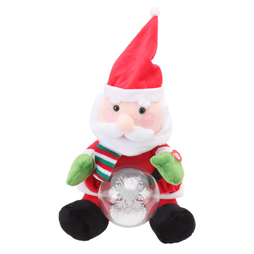 Singing Christmas Toys Playable 3 Songs Electric Plush Singing Dancing Glowing Christmas Toys Children's Gifts Santa