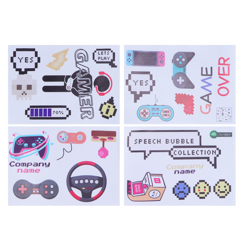 SelfAdhesive Decals PVC DIY Cartoon Game Wall Sticker Wallpaper for Bedroom Playroom