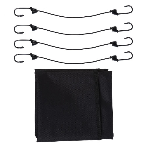 Outdoor 600D Oxford Cloth Waterproof Dustproof Air Conditioner Protective Cover for Outside UnitsBlack 81x81cm