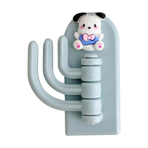 Cute Cartoon Wall Hook Innovative Cute Animal Adhesive Kids Wall Hook for Dormitories Blue Bow Tie Dog