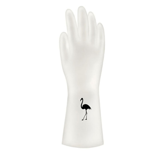 Reusable Kitchen Cleaning Gloves PVC Thickened Dishwashing Gloves Skid Resistant Household Gloves3# L(11cm / 4.33in)