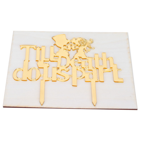 Acrylic Cake Topper Mirror Surface Insert Sticks for Wedding Party Holiday Cake Decoration