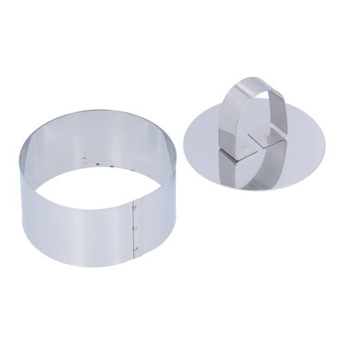 Cake Mousse Ring Mold Stainless Steel Dessert Rings Cake Cutter for Salads Pastries Baking ToolRound: 4x8cm