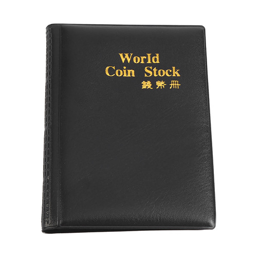 New 120 Pockets 10 Pages World Coin Storage Folder Album Money Collecting Holder Book Black