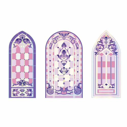 6 Sheets Scrapbook Decals Window Patterns Easily Peel Off Smoothing Planner Decals for DIY Craft Journaling Type 3