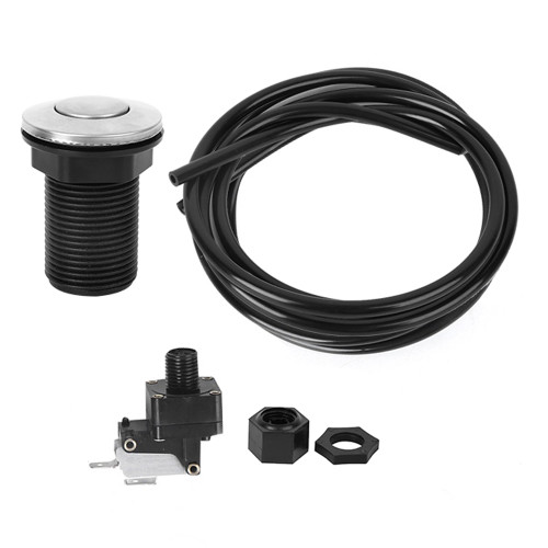 Air Activated Push Switch Button for Garbage Disposal Bathtub Air Hose Button Switch Kit