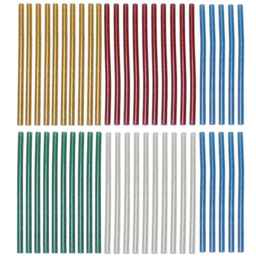 50pcs Full Colour Hot Glue Stick Easy Operation Fast Adhesion Clear Hot Glue Stick 7x140mm