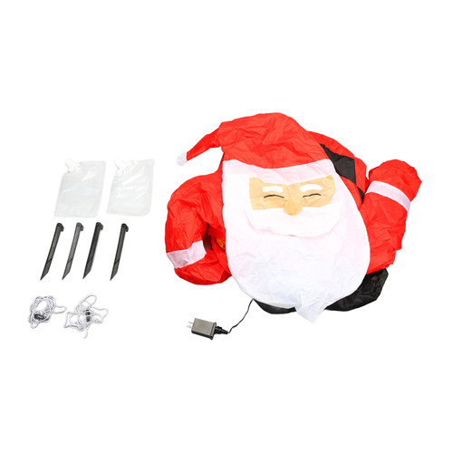 4.92ft Inflatable Outdoor Santa Decoration with Built in LEDs for Holiday Yard Garden Blow Up Standing Santa