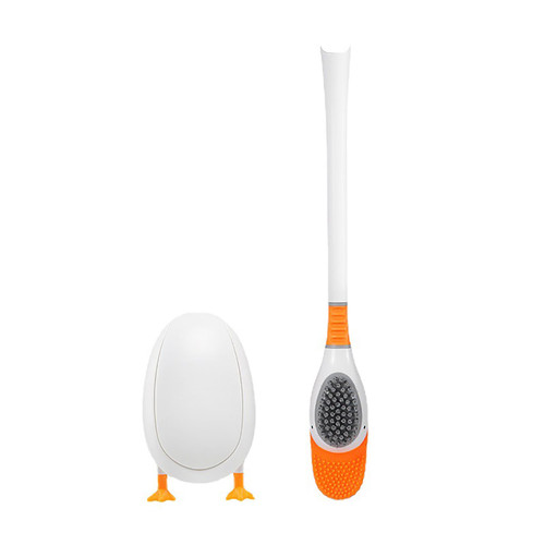 Diving Duck Toilet Brush and Holder Soft Silicone Toilet Scrub Brush Multifunctional Wall Mounted Toilet Cleaning Brush for Bathroom