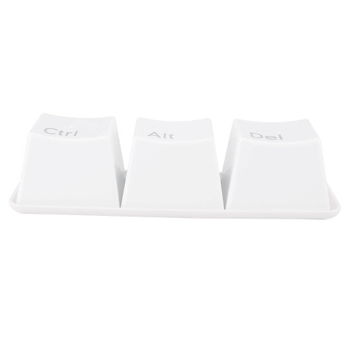 Innovative Keyboard Button Shape Cute Water Cup Drinking Cup Set with Tray for Home Use White