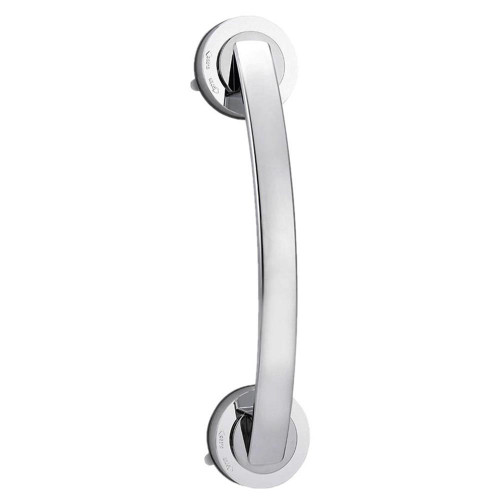 Suction Cup Door Handle Stable Safe Bathtub Shower Handle for Refrigerator Drawer Bathroom Silver 30cm