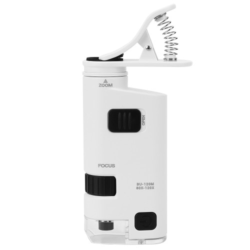 80-120X Adjustable Zoom LED Cell Phone Microscope Mini Smart Phone Lens Magnifier Magnifying Clamp