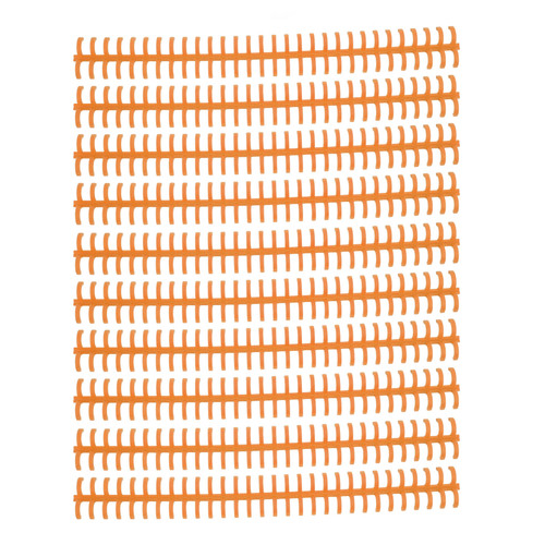 10 Pcs Loose Leaf Binding Spine 30 Hole Cuttable Wear Resistant PP Plastic 10mm Binding Comb for Student Office Orange