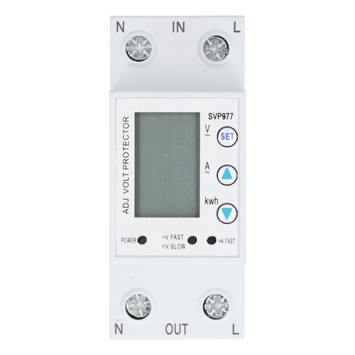 Monitoring Protector Adjustable Voltage Current Power Digital Display Protect Device  63A