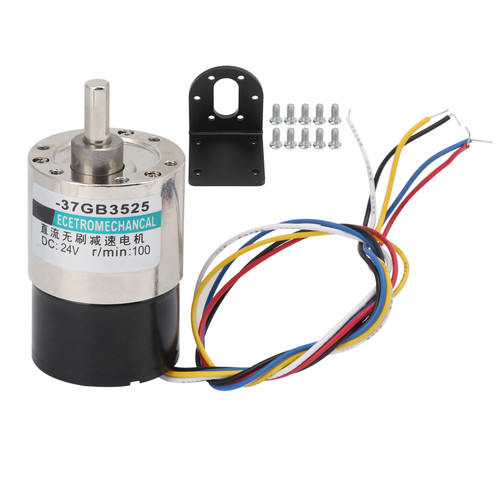 Brushless Motor with Bracket Speed Reduction CW/CCW DC24V for CNC Machine Tool XD-37GB3525100rpm/min