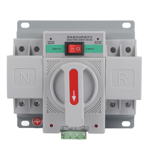 1pc  63A 2P Mini Dual Power Automatic Transfer Switch Circuit Breaker