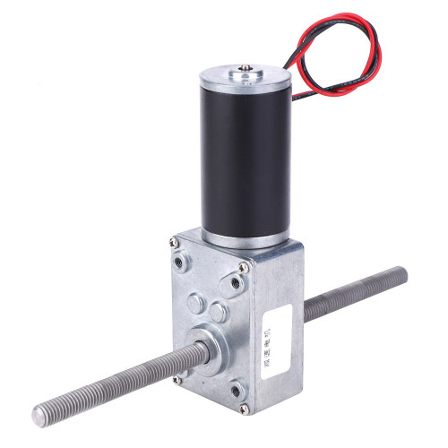 12V Dual Shaft Metal Gearbox Turbo Worm Speed Reduction Gear Motor M8 Thread31