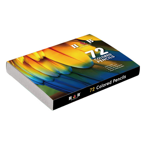 H&B 72 Colored Pencils Pre-Sharpened Color Sketch Pencils Art Supplies Bold 3mm Core with Storage Case for Students Beginners   Adults Artists Drawing Sketching Coloring Books Decoration Children Coloring Painting  DIY Projects Present Gift