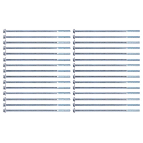 20Pcs Hex Flange Bolt Extended M8 Carbon Steel Hex Head Screw for Generator Blue White Zinc M8 X 215
