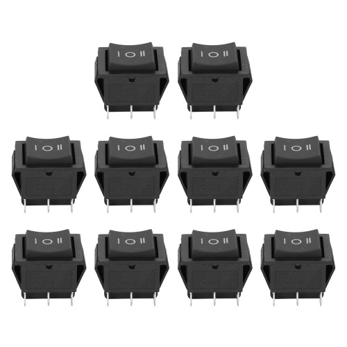 10Pcs Rocker Switches 6 Pin Plastic Button Used for Household Appliances Switch KCD4