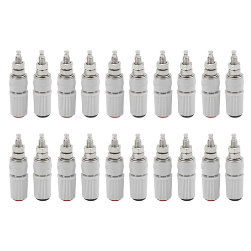 20Pcs 24.330 M5 Connector Black Red 4mm Banana Plug Jack Socket Adapter Connectors