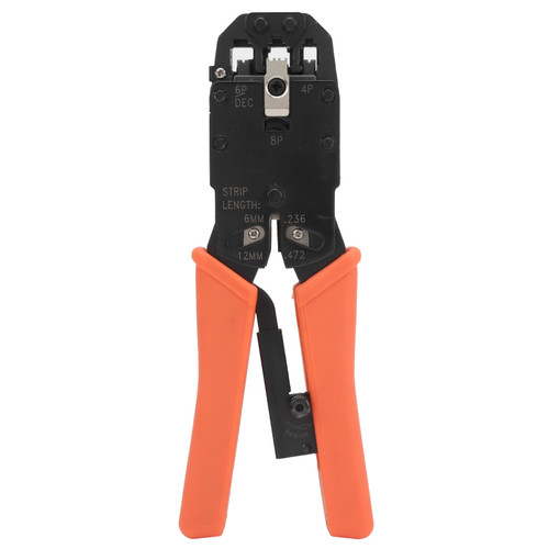 Crimp Pliers Tool Steel Wire Stripper Cable Crimping Manual Industrial Supplies Orange