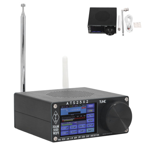 FM Portable Radio with Spectrum Scanning 2.4in Color Touch Screen Net WIFI Full Band Radio DSP Receiver