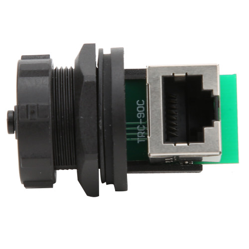 2 Pcs RJ45 Adapter RJ45-90° Post Board Double Socket Outdoor Waterproof Ethernet Coupler