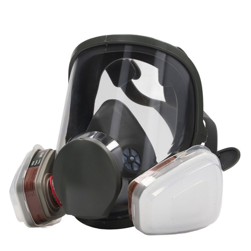 Full Face Filtering Facial Cover Good Sealing Adjustable with Particulate Filter for Outdoor Type 3 Filter Box