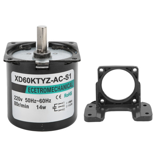 Mini Motor Permanent Magnet AC Synchronous Speed Reduction Eccentric Shaft Accessories80rpm/min AC220V