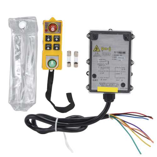 Industrial Remote Control Switch Transmitter Kit Single Handle for Electric Hoist Crane YU‑4SAC 220V