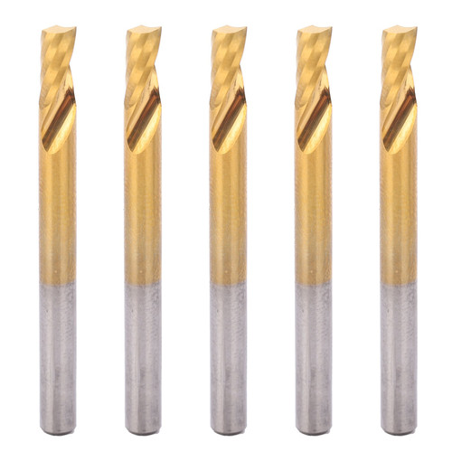 5pcs CNC End Mill HighSpeed Steel Spiral Router Bit Milling Cutter Accessory 4 X 8 X 45mm