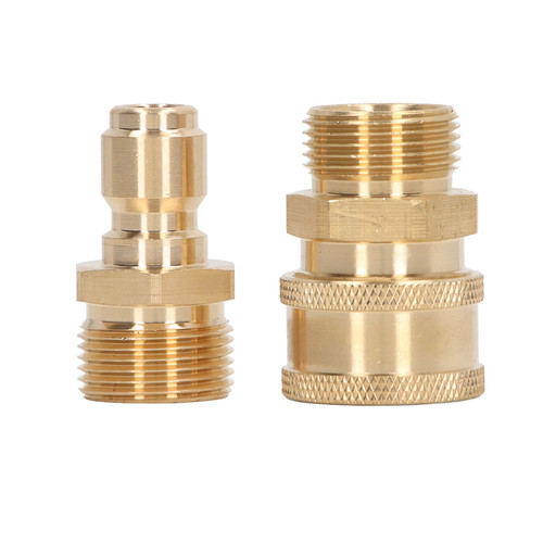 5000PSI High Pressure Washer Fittings Washing Machine Pipe Adapter Female Male Connectors M22x1.5mm Male Thread Plug and Socket