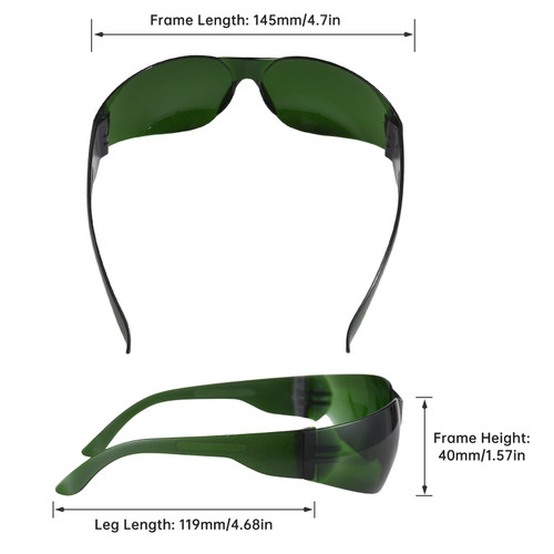 Laser Light Protective Goggles Professional Laser Safety Glasses for 190-470nm and 610-760nm Wavelength and Blue/Red/Purple Light Shield Eyewear with A Case