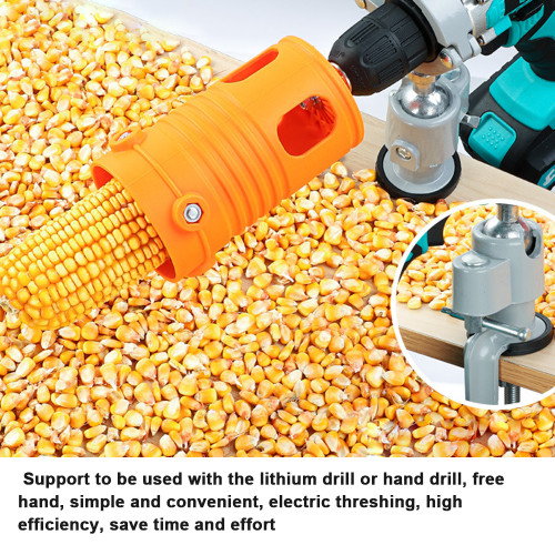 Corn Peel Thresher Use with Electric Drill Portable Corn Stripper Tool Universal Corn Peel Hands Free Corn Sheller Labor Saving Thresher Manual Corn COB Remover