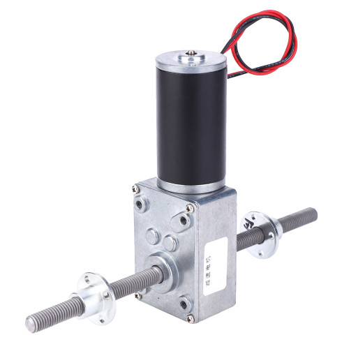 Worm Gear Motor Right and Left Hand Coaxial M8 Shaft 2480 Motor with FlangeSpeed Reduction Rate 200
