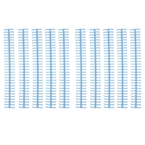 10Pcs Binding Spines Spirals Coils Combs 30 Holes Plastic Strip for Loose Leaf 1/2in Diameter Light Blue