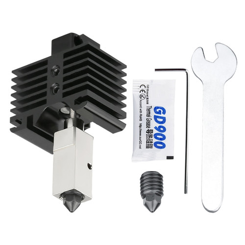 Upgraded Hotend Kit with Plated Copper Heater Block Heatbreak High Temperature 300℃ with 1 Extra Hardened Steel Nozzle Compatible with  Lab X1 Carbom Combo P1P 3D Printer Suitable for 1.75mm Fila
