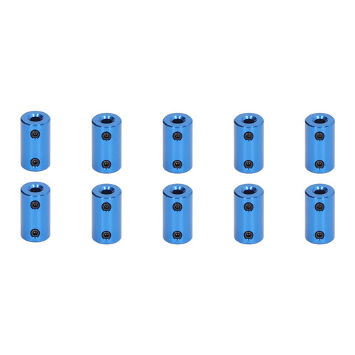 10Pcs Shaft Coupling Stepper Motor Coupler 14mm Diameter 25mm Length Joint Connector 5x5mm / 0.2x0.2in Blue