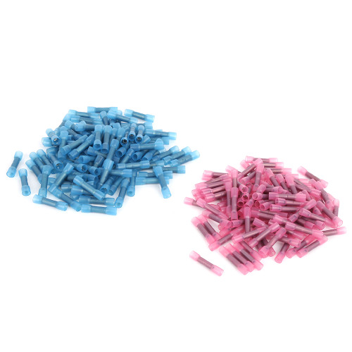200PCs Crimp Connector Shrink Terminal Cable Protector Waterproof Butt Kit Double‑Wall