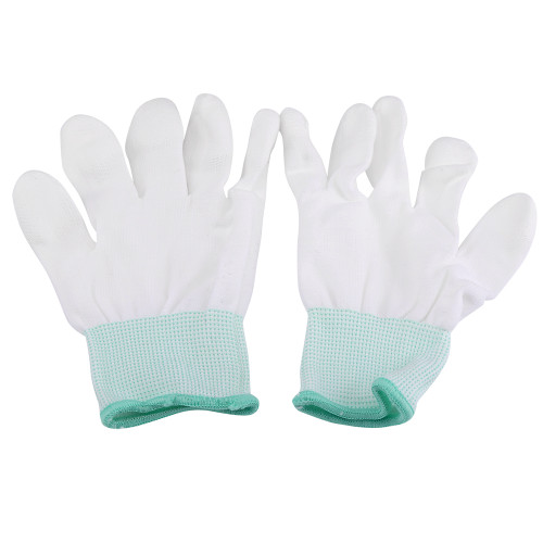Washable Anti Static Antiskid Glove PU Coated Finger Part (M)