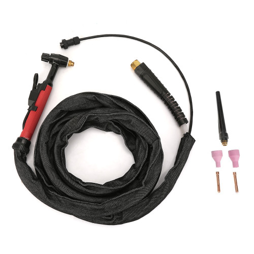 Tig Welding Torch Air Cooled Welder M16 for QQ150 3.7m/12ft Shield Cup Electrode M16 Set