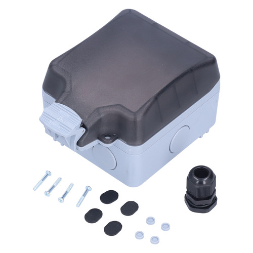 Outdoor Socket Electric Outlet 6 Holes Power Box Wall Receptacle Waterproof IP66 127V 250V 15A