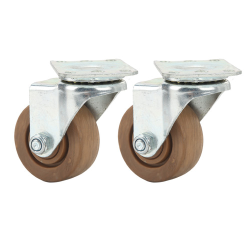 2Pcs Cart Caster Nylon Heat Resistance Wear Resistance Flexible Rotation Trolley Wheel 75mm