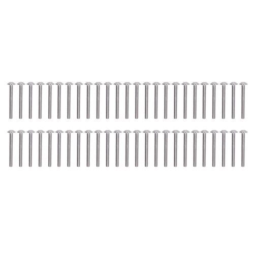 50Pcs Flanged Button Head Screws A2‑70 Stainless Steel Buttons Heads Socket Caps Bolts KitM4x35mm