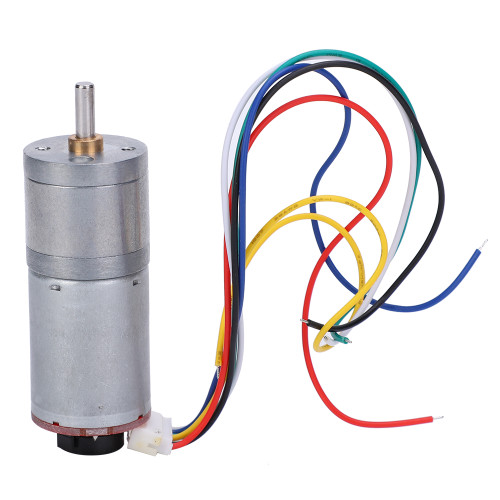 Gear Motor DC with Speed Encoder Brush DC Motors Reducer Copper Stainless Steel GA25‑370DC12V 1200RPM