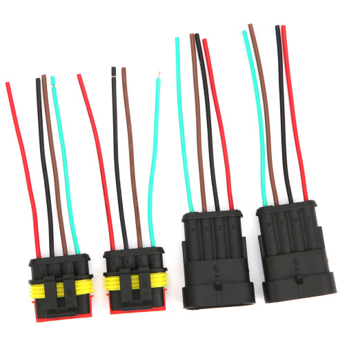 2 Sets 4/5/6 Pin Car Waterproof Electrical Connector Plug with Wire Cable4P