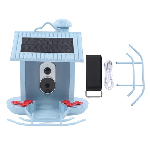 Solar Bird Feeder Camera Motion Detection Auto Catch AI Waterproof Bird Watching Camera for Garden Patio